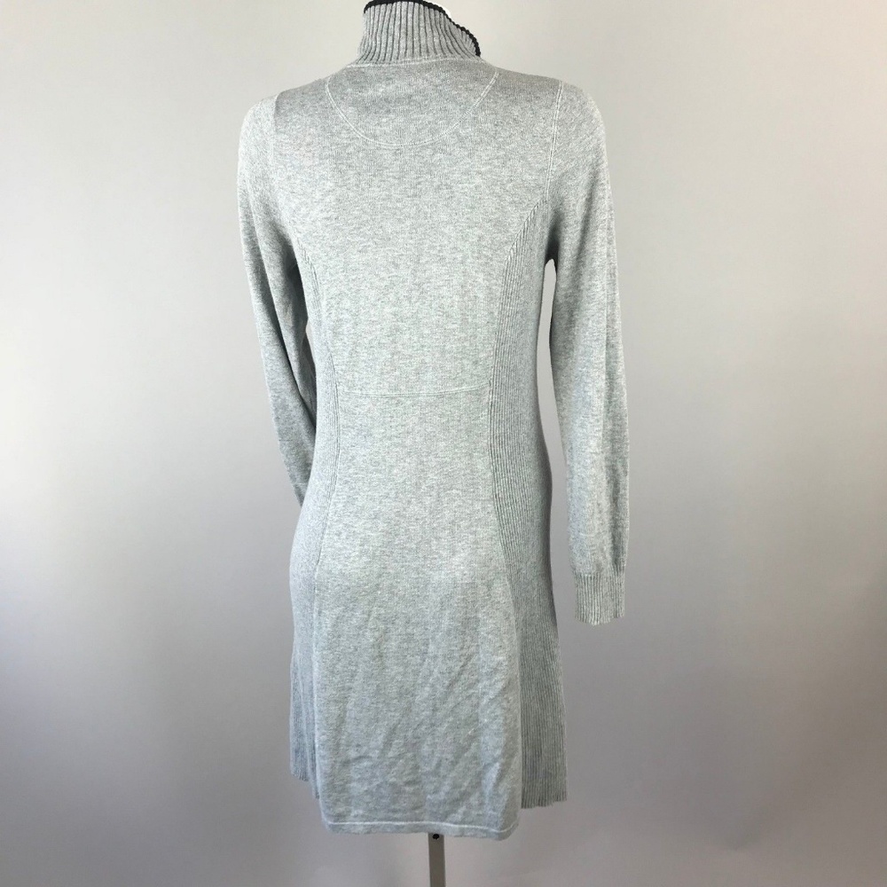 ATHLETA Gray Durango Half Zip Ribbed Sweater Dress - Picture 4 of 6